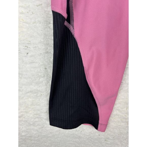 Under Armour HeatGear Pink Black Capri Leggings Women’s Large - Picture 3 of 11